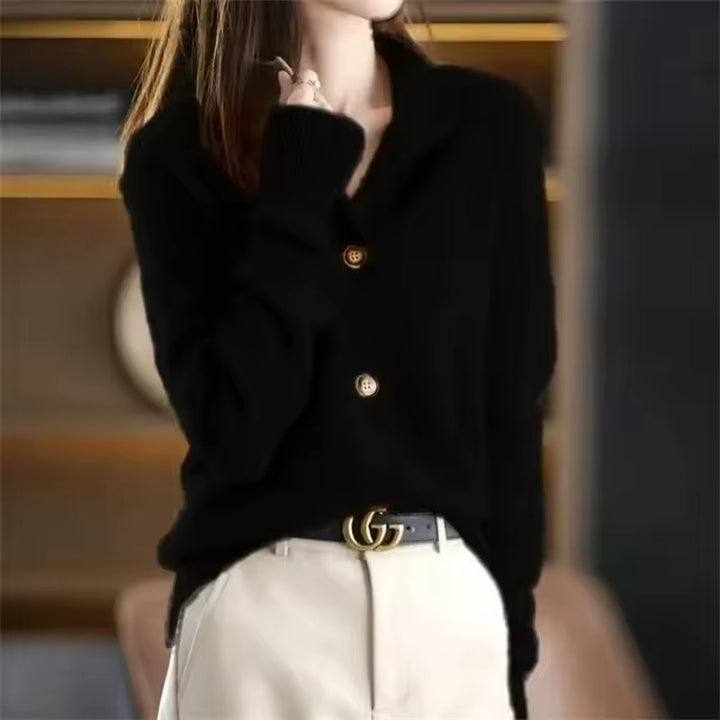 Single-breasted knit sweaters