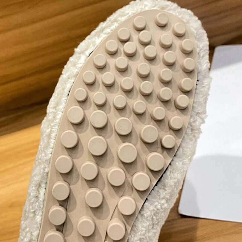 Plush Moccasins with Non-Slip Sole